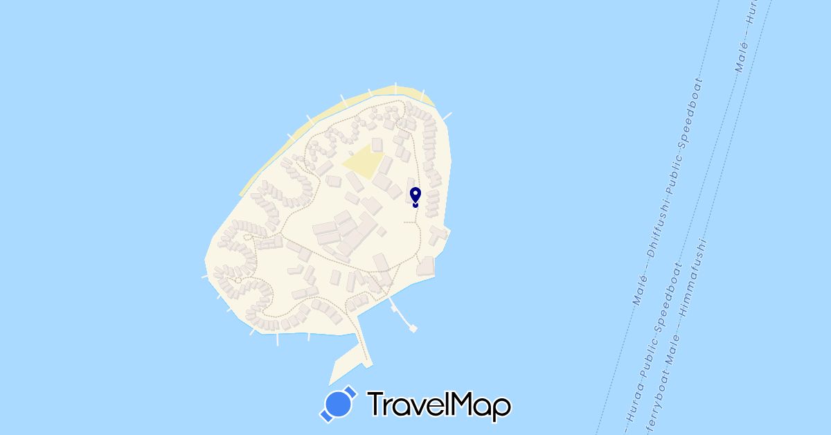 TravelMap itinerary: driving in Maldives (Asia)
